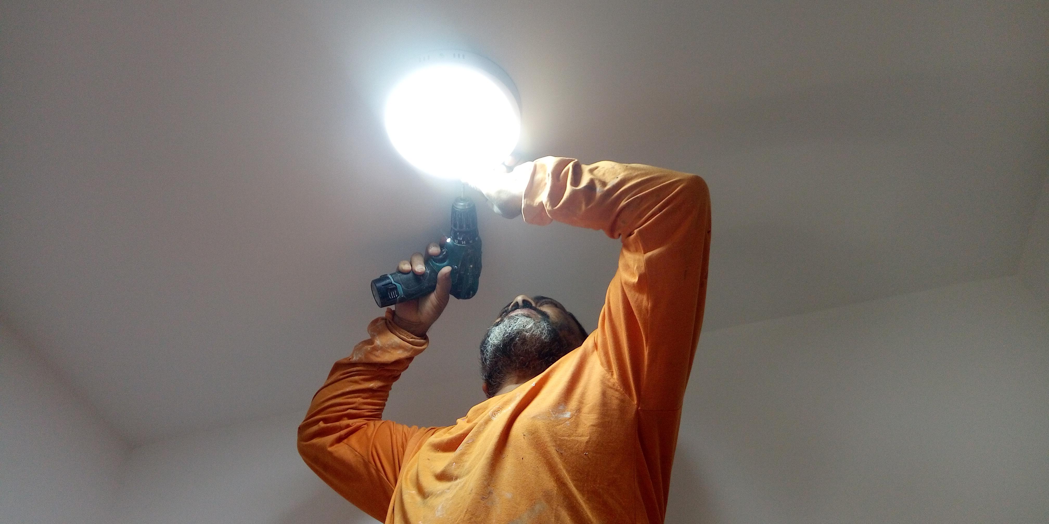 Equipe de obra trabalhando